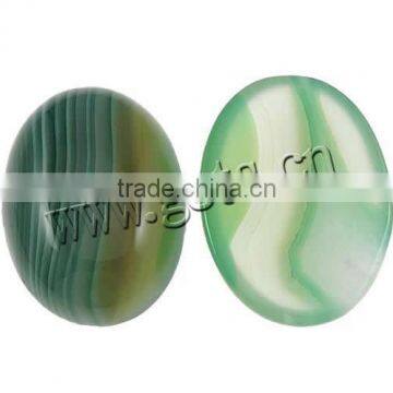 Flat Oval Green Agate Cabochon 783144