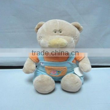 Plush Baby Toy Bear With Overalls