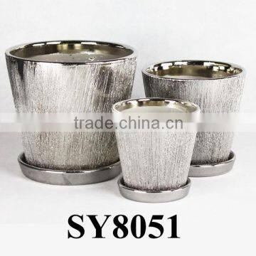 Glazed Pots for Indoor Ceramic Sky Blue Flower Pots photo-3