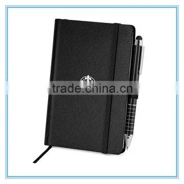 Hardcover printed fabric/leather custom notebook