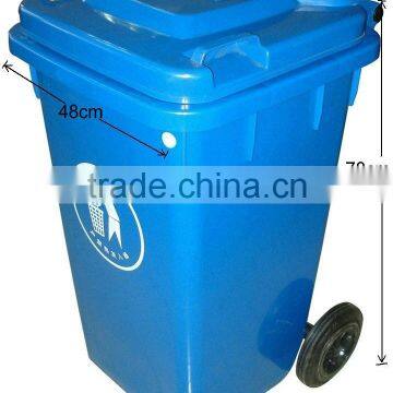 outdoor industrial 100 liter plastic recycle garbage bin with wheels