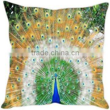 Indian Pillow Case Digital print Dancing Peacock Cushion Cover