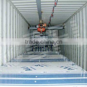 5-ton/24 hr. ice block maker installed in the container