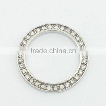 Zinc Alloy With Rhinestone Ring Screen Plate For 30mm Glass Floating Locket