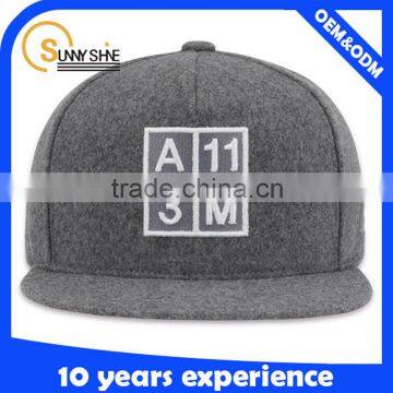 2015 Fashion Custom 5 Panel Cap Wool Wholesale