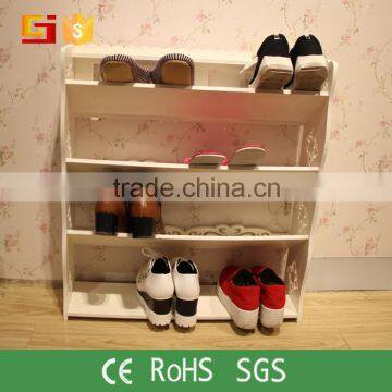 customized sturdy wood plastic shoe rack large capacity for boot rack