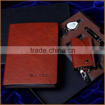 2016 Pu leather gift set notebook, business gift set, designed agenda gift set