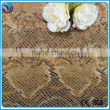 polyester knitting hot stamping partten fabric for garments