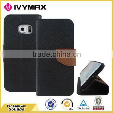 Hot Selling High Quality for Samsung s6 Edge Flip pu Leather Cover Case photo-2