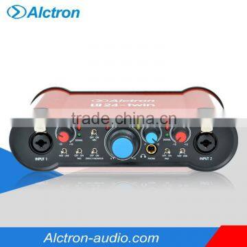 Alctron U24-Twin Dual channel 24Bit USB Audio Interface,PC Audio Interface, Sound card.