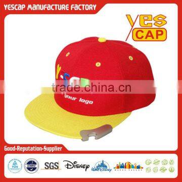 100% acrylic 3D embroidered flat visor snapback cap