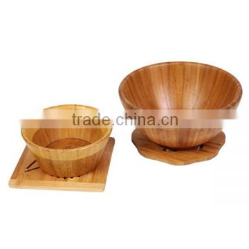 Durable Natural Bamboo Bowl Eco-Friendly Salad Bowl