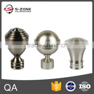 Factory wholesale curtain accessory metal curtain finials