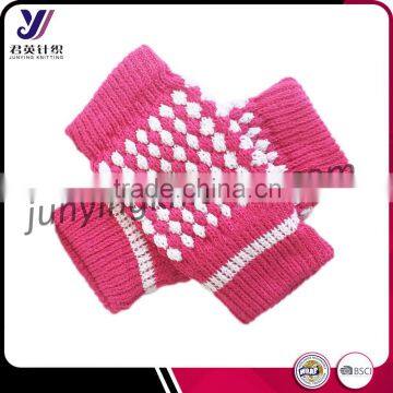 Half finger winter knit woolen felt gloves fit boy and girl knitted gloves factory wholesale sales (accept custom)