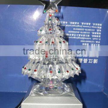 The popular birthday gift and holiday souvenir christmas decoration tree crystal book in china