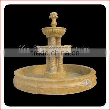 Antique Large Beige Marble Fountain for Sale