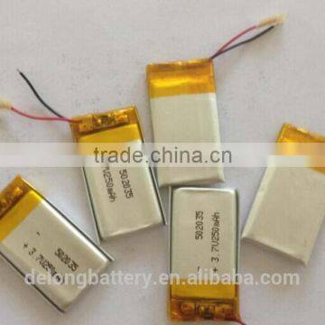 3.7v 250mah lithium polymer battery 3.7v li-ion polymer battery 502030