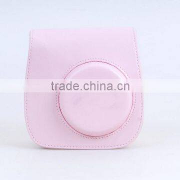 Factory high quality pink stylish leather Camera Bag in Dongguan