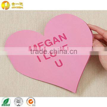 High quality heart shape handmade paper magic greeting cards