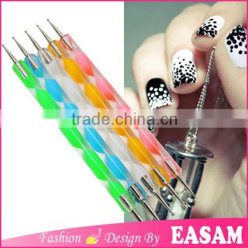 Hot 5pcs set acrylic nail dotting pen set with 5 colors