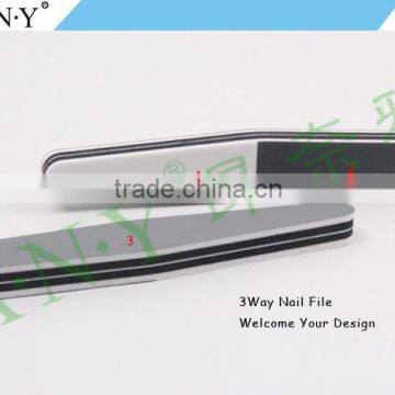 Nail Art Manicure Polishing Using Grey Sponge 3 Way Korea Paper Nail File photo-2