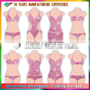 Red-crowned Crane Printing Swimwear Designer Spadnex Fabric photo-3