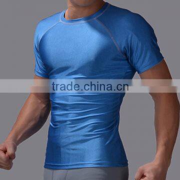 100% Breathable Blue Blank Men's Sport T-shirt Fashion Men's Sports Wear photo-2