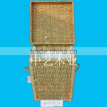 Unique Covered Wicker Basket