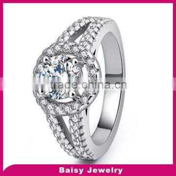 Fashion Jewelry diamond women 925 silver couple ring