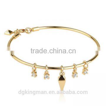 Kingman Fashion Gold Plating Brass Bracelet With Zircon