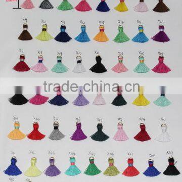 Mini 25mm Tassels With GOLD Binding Short Rayon Tassel For Swimsuit