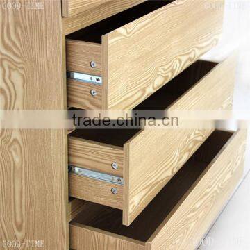 Wooden Grain Melmained MDF Cheap Modern Large Simple Modern Used Chest of Drawers Designer photo-5