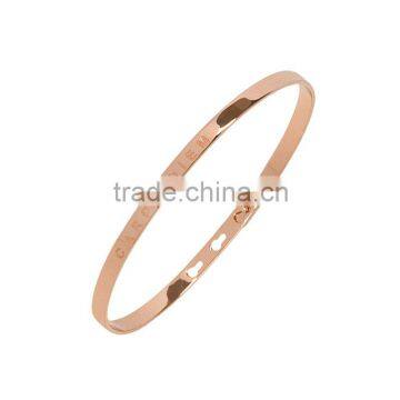 Memories Bangles With Customize Design Word 'CARPE DIEM' With 4mm/7mm Width photo-2