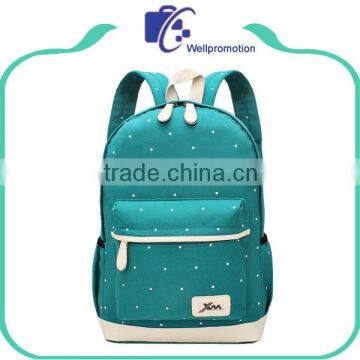 Customized design canvas school backpack bag for students