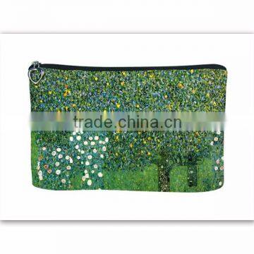 Klimt oil painting cosmetic bag photo designed printing custom sublimation bag