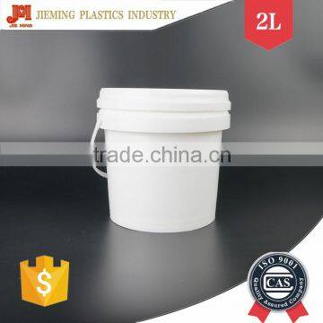 Round 2 Liters Plastic, Small Barrels With Lid, 100% PP Material Plastic Security Seal, Paint Bucket