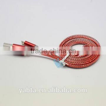 Shenzhen Factory Flat Usb Cable, Metal Housing Usb Data Cable, Usb Cable for Iphone 6 and Samsung photo-5