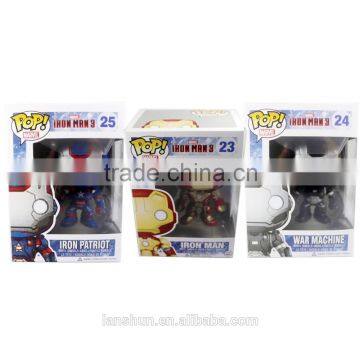 3pcs Set Funko Pop War Machine IRONMAN TRON MAN Iron Patriot Vinyl Bobble-Head Collectible Figure NIB