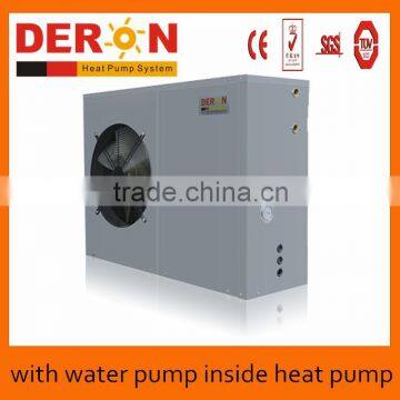 Guangzhou produce deron air to water solar heat pump water heater r410 with grundfos circulation pump inside