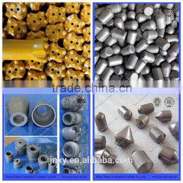 Down the hole Convex drill bit with round carbide button