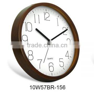 10 inch quartz electronic clock wood decor (10W57BR-156)