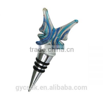 Colorful Butterfly Shaped Murano Glass Red Wine Stopper