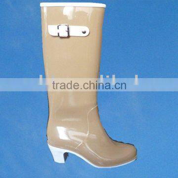 Lady high heel Rain boots ,Horse boot