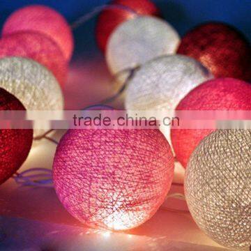 home decoration outdoor e27 lamp holder light string cotton string light balls