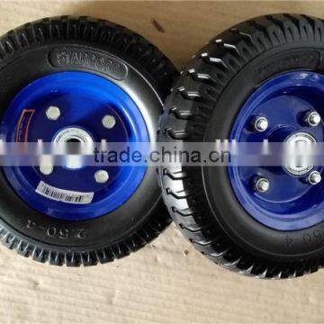 2.50-4 PU Foam Wheel With Metal Rim