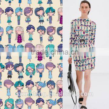 cheap 100% polyester digital printing fabric for dress