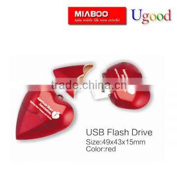 Red heart shape usb 2.0 Memory