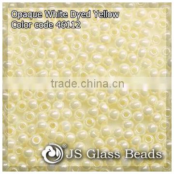 High Quality Fashion JS Glass Seed Beads - 46112# Dark Yellow Pearl Rocailles Beads For Garment & Jewelry