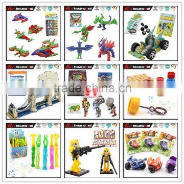 Chuanghui Toy Products Can pack with Candy / Motorcycle Toys, Puzzle Toys, Bubble Water Toys, Transform Toys and Building Block