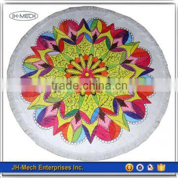 100% Turkish Cotton Custom Size Round Beach Blanket Mat